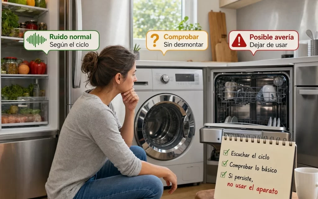 Cómo distinguir un ruido normal de un ruido de avería en un electrodoméstico