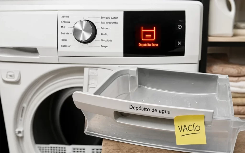 La secadora marca depósito lleno pero está vacío